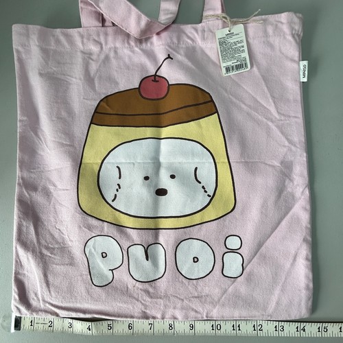 Miniso Guji Guji Bread Baking Series Pink Tote Shopper Bag Cotton - Picture 13 of 13