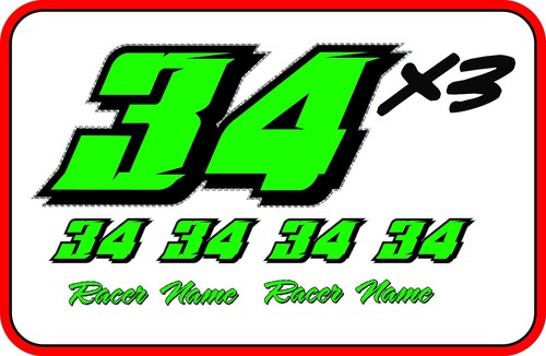 CUSTOM RACE CAR NUMBERS SETS Package, imca, 4cyl, open wheel, late model, ect - 第 1/2 張圖片