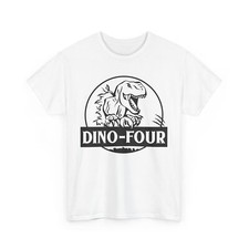 Dinosaur T-Shirt Funny Prehistoric Tee T-Rex Jurassic Lover Shirt Dino Four