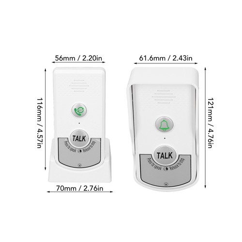 2 Way Voice Intercom Wireless Clear Sound 1000m Long Range Waterproof Elderl Fit - Bild 9 von 24