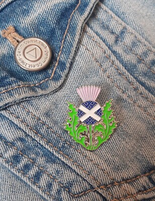 Schottland schottische Saltire Flagge Metall & Emaille Neuheit Anstecknadel Abzeichen 50-133