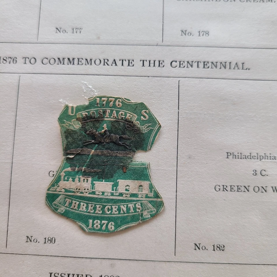 #217  #U218  2 Cent 3¢ 1876 Centennial stamped envelope Stamps - Image 3 of 4