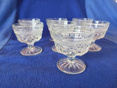 Vintage Anchor Hocking dessert cups set of 7