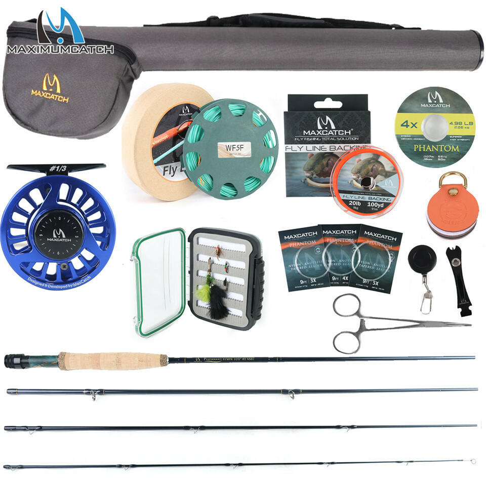 Maxcatch Nymph Fly Fishing Rod Combo, 2/3/4wt 10FT Rod, AVID