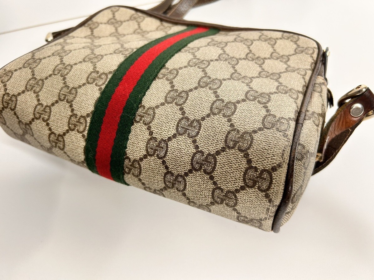 Vintage Gucci Sherry Line Web Stripe Camera Bag Crossbody | eBay