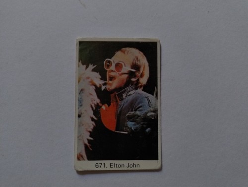 Elton John small Swedish Sweden card 671