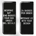 2x Create Your Own - Gel Domed Number Plate Badges 111 x 45mm