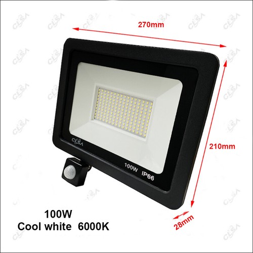 Motion Sensor LED Flood Light Security Outdoor PIR White Floodlights Lamp IP65 - Picture 3 of 9