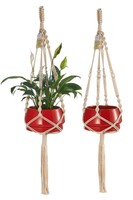 Cotton Plant Hanger 42-inch ( 2-pack) Indoor Outdoor Vintage Macrame Plant Ha... on sale Cotton Plant Hanger 42-inch ( 2-pack) Indoor Outdoor Vintage Macrame Plant Ha... on sale