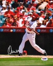 Erick Aybar Signed Angels 8x10 Photo PSA/DNA COA 2011 Gold Glove Auto'd Picture