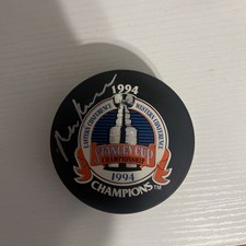 Mike Keenan Autographed New York Rangers 1994 Stanley Cup Champions Puck BAS