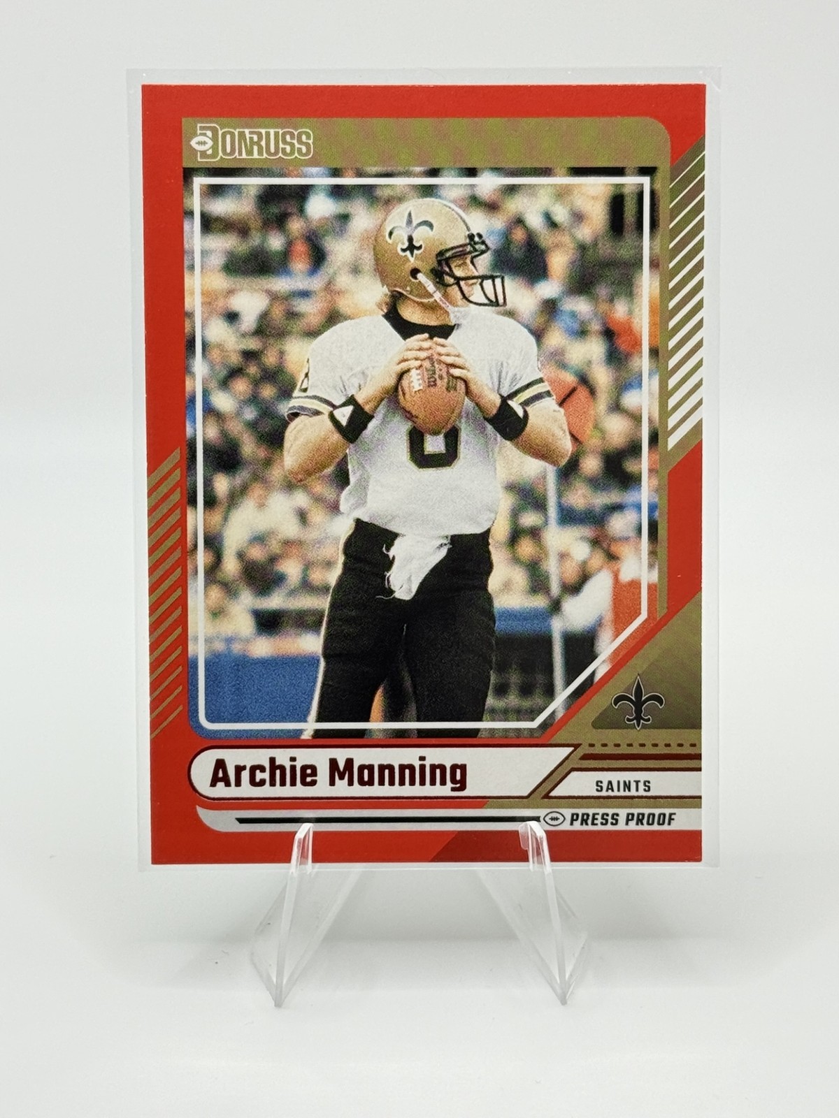 2024 Panini Donruss Archie Manning Press Proof Red #195 Saints