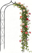 Metal Garden Arbors 8Ft Thickened Arch Trellis for Climbing Plants  Outdoor