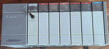 ALLEN BRADLEY SLC500 7-SLOT RACK W/ Power & SLC 5/04 CPU + Cards See Description
