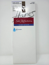 Hanes Silk Reflections Silky Sheer Knee Highs with Reinforced Toe, 2-Pairs