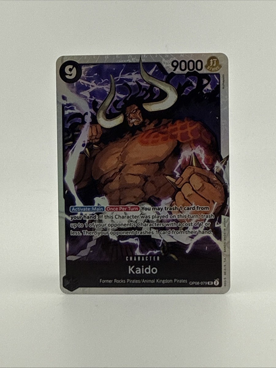 kaido super rare card 2022 One Piece Animal Kingdom Pirates Pre-Release SR #ST04-003 CGC 10 GEM MINT on Fanatics Collect Character Cost Kaido OP01-094 Super Rare EN