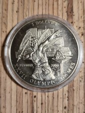Liberia 5 Dollars Olympiade Sydney 2000 in Kapsel