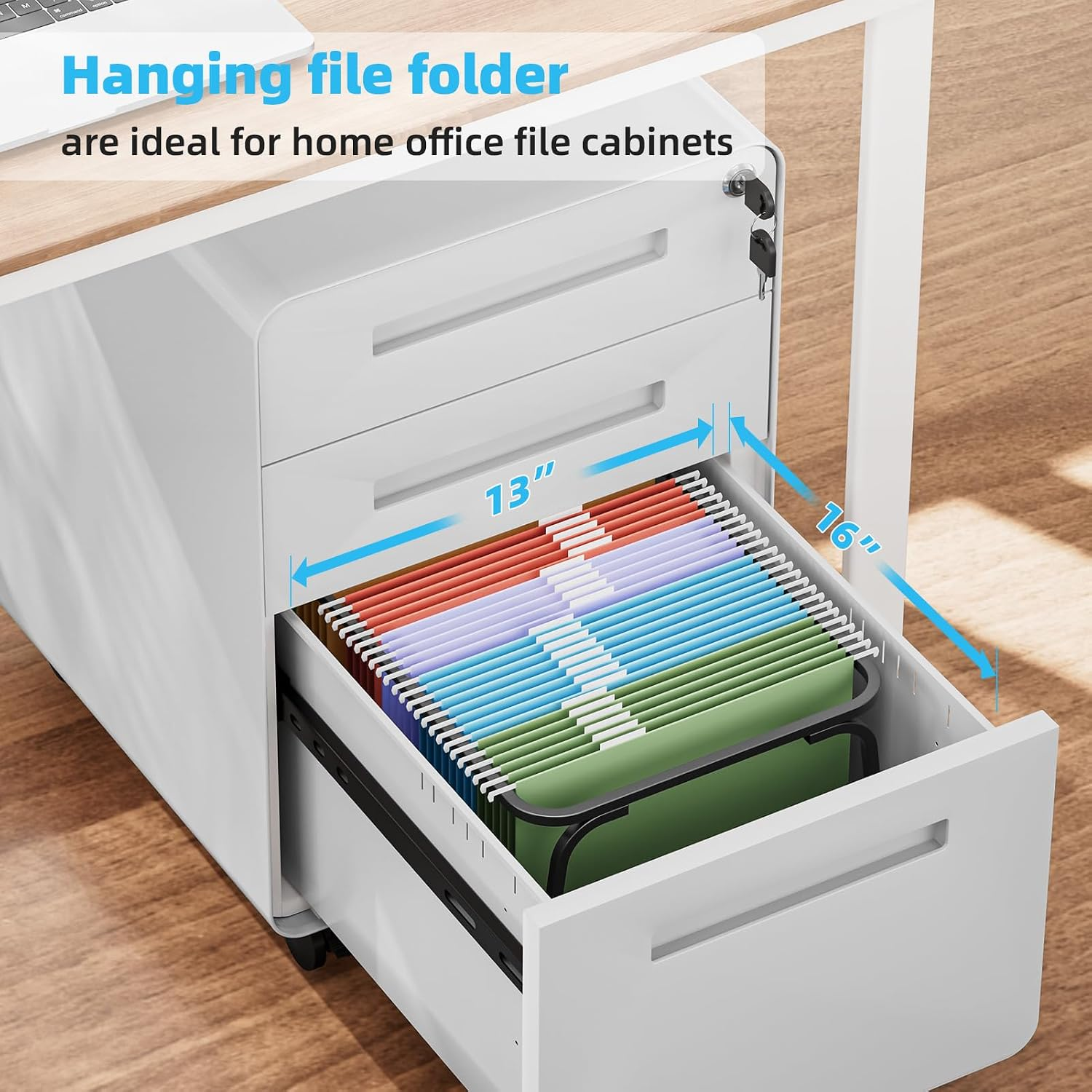 Foloder Background Hanging File Folder Frame, Adjustable Letter Size File Holder 16-25 ...