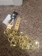 Women's Gold Chain Belt With Interlocking Links Sz: Small- Medium