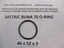 46mm ID x 52mm OD x 3mm thick O-ring. Buna-70. Quan 1.