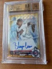 2017 Bowman Chrome Gold Wave Refractors Blayne Enlow BGS 9.5 Signed Auto 10 RC