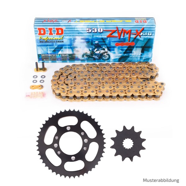DID Kettensatz Gummiert FüR Suzuki GSX-R 750 1990 Mit Kette Zvmx Niet Gold-image