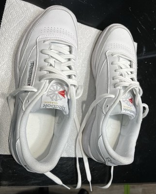 Reebok Club C 85 Classic Men s White Low Top Lace-Up Sneakers Solid