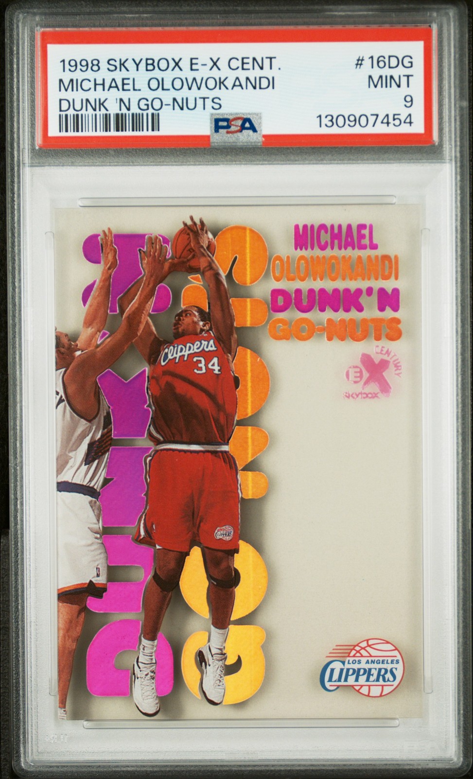 1998-99 SkyBox E-X Century #16DG Michael Olowokandi Dunk 'N Go-Nuts PSA 9