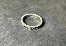 2.28g Vintage Sterling Silver 925 Ring Textured Band Accents M Size 5