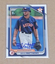 Brice Matthews 2024 Bowman 1st IP Autograph Card