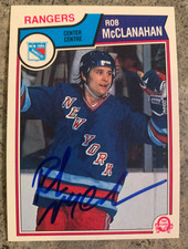 ROB MCCLANAHAN USA OLYMPIC HOCKEY SIGNED 1993 OPC NY RANGERS CARD MIRACLE ON ICE