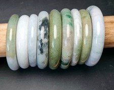 Natural Grade A Genuine Green Jadeite Jade Bangle-Genuine Stone Jewelry