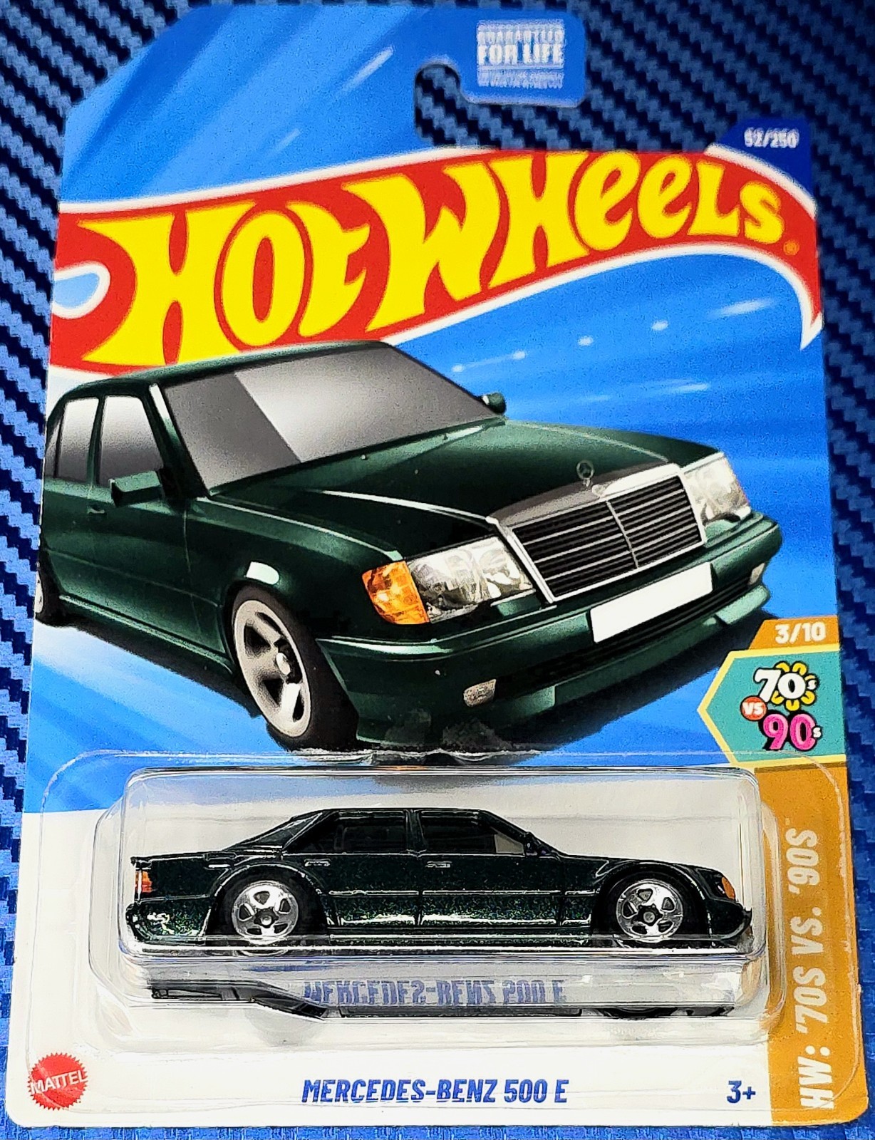 2025 Hot Wheels Mercedes-Benz 500E #52 Metalflake Dark Green