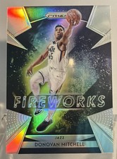 2018-19 Panini Prizm - Fireworks Donovan Mitchell #16 Silver Prizm