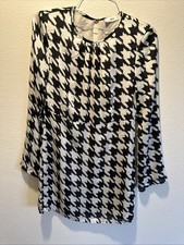 Mango Houndstooth Dress Short With Long Sleeves Size US6