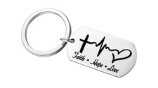 Christian Faith Keychains Prayer Religious Gifts Faith Hope Love