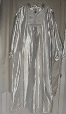 Komar WHITE Lace/Satin MAXI Nightgown MED Victorian Romantic Bridal