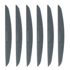 6pcs Car Door Edge Guards Protectors Silicone Side Doors Edge Trim Strip Gray