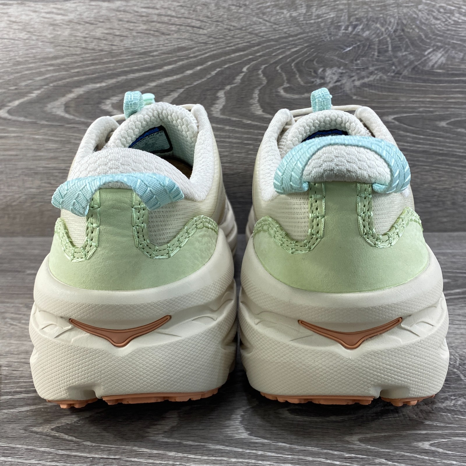 HOKA One Mens 12 Womens 13 Unisex U Bondi B3 Oat Milk Succulent Green Shoes NEW