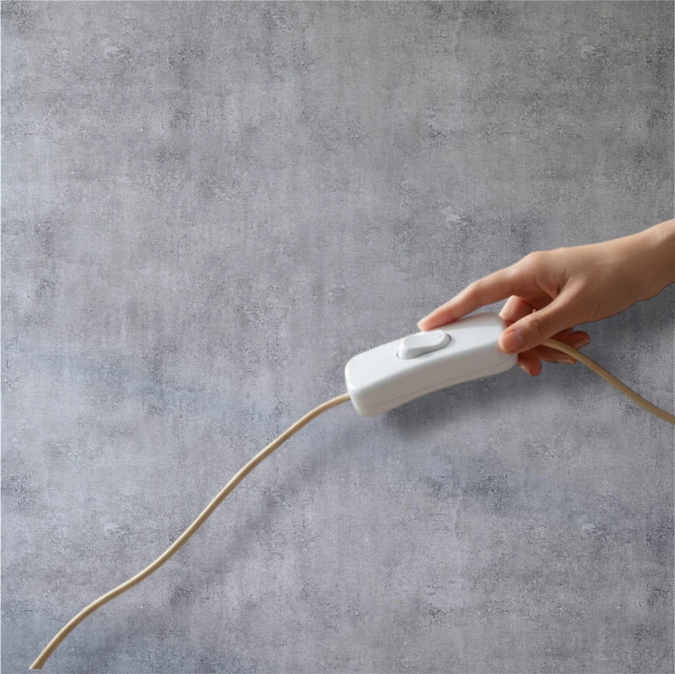 ✅ Schnurschalter weiß 2A 250V Lampen Schalter Schnurzwischenschalter 2Pin Wippe - Bild 2 von 4