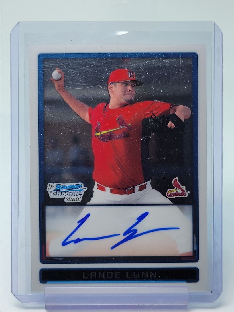 LANCE LYNN 2009 BOWMAN CHROME 1ST PROSPECT AUTOGRAPH CARDINALS AUTO Q5476