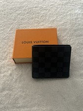 Louis Vuitton Monogram Eclipse Canvas Wallet Card Holder USED 