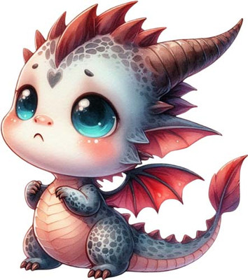 Kawai Pastell Baby Drache Wandbild Schlafzimmer Fenster Auto Vinyl Aufkleber Abziehbild 6 Größen