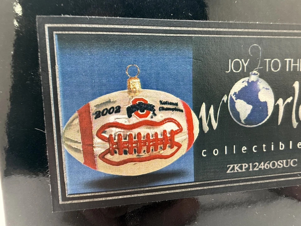 Ornamento conmemorativo nacional "Alegría al mundo" de la Universidad Estatal de Ohio 2002 Foto 3 de 4