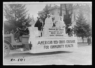 Photo:American Red Cross Community Health Crusade 1920s Parade Float