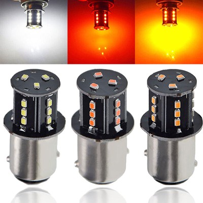 2X BAY15D 1157 LED Bremslicht Rücklicht Weiß Rot Gelb  DC 6V/12V/24V P21/5W