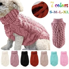 Pet Dog Warm Jumper Knit Sweater Clothes Puppy Cat Knitwear Costume Coat Apparel