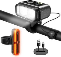 Fahrradlicht Set 100LUX Aufladbar IPX5 Wasserdicht 3200Mah Frontlicht RüCklicht
