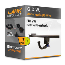Für VW Beetle Fliessheck 03-11 G.D.W. Anhängerkupplung abnehmbar + 7polig E-Satz