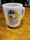 VINTAGE Snoopy For President Milk Glass Mug 1980 Collector Series No. 3